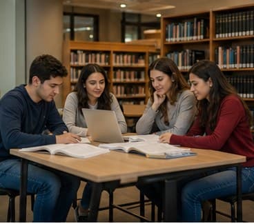 Advisor meeting international students in Armenia
